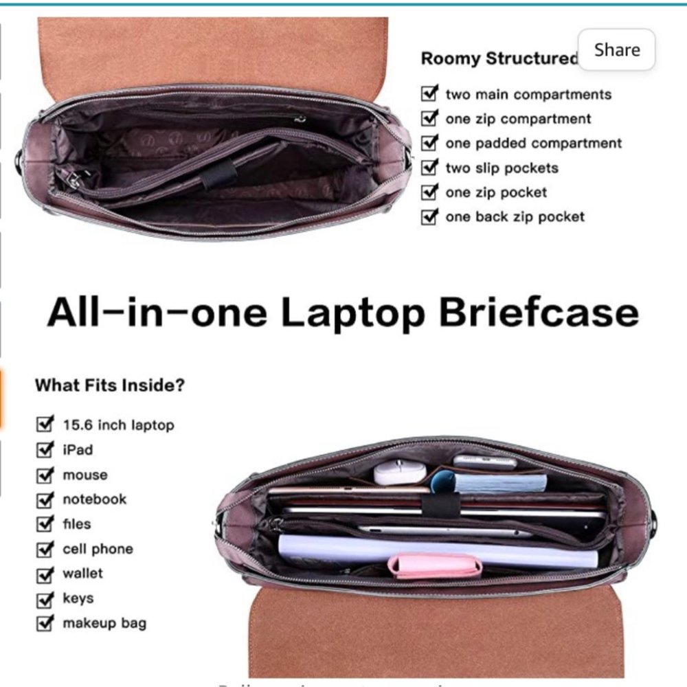 Ease Gave Briefcase / Laptop Bag - Picture 7 of 8